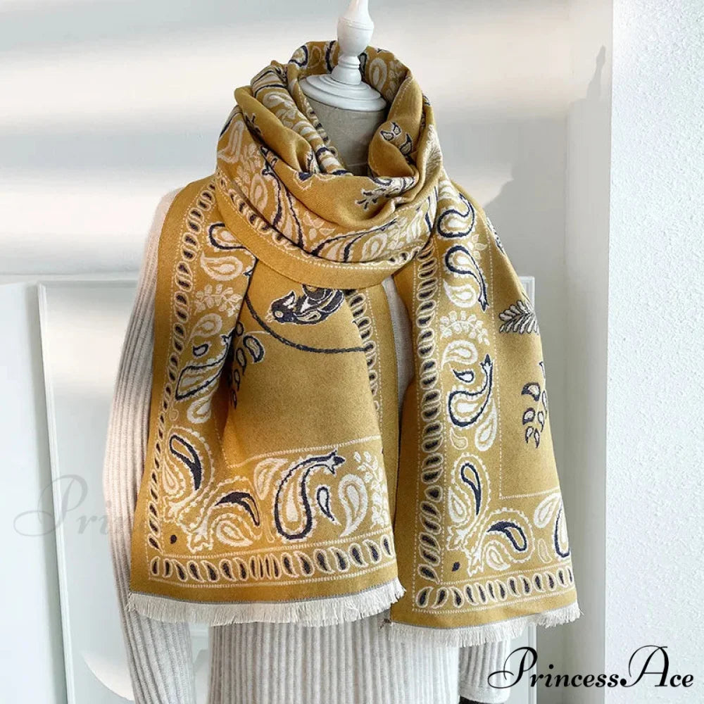 Patterned Jacquard Pashmina Scarf scarf-241228