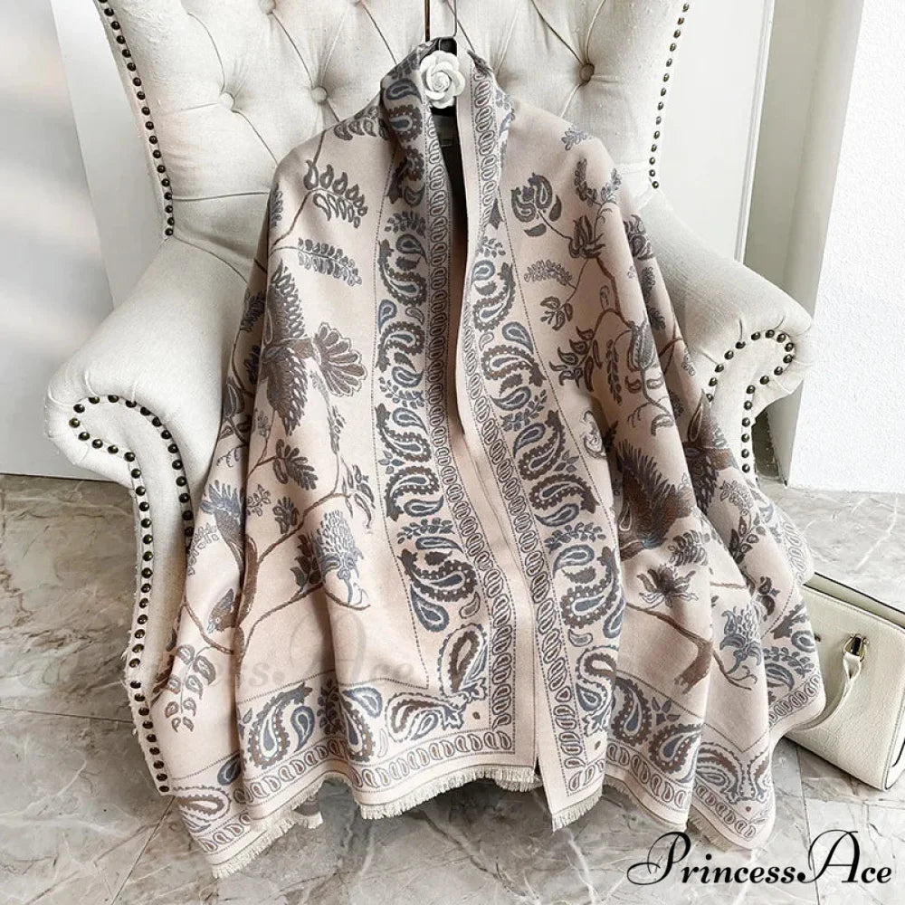Patterned Jacquard Pashmina Scarf scarf-241228