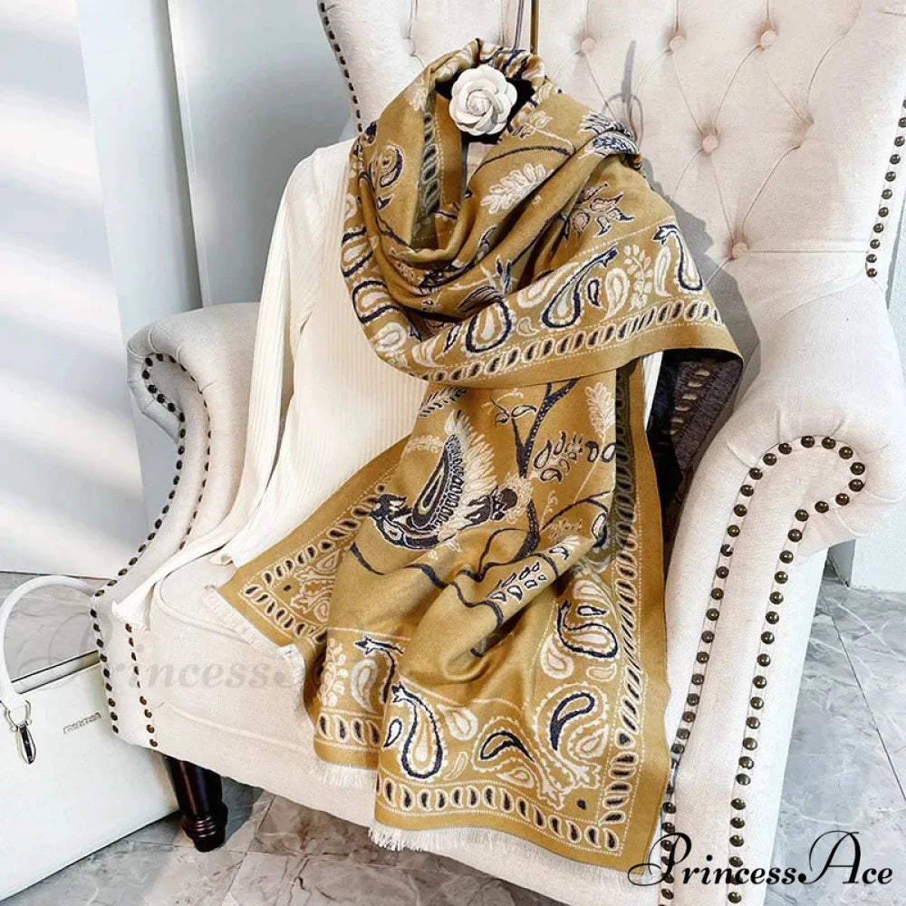 Patterned Jacquard Pashmina Scarf Color4 / 70x180CM scarf-241228