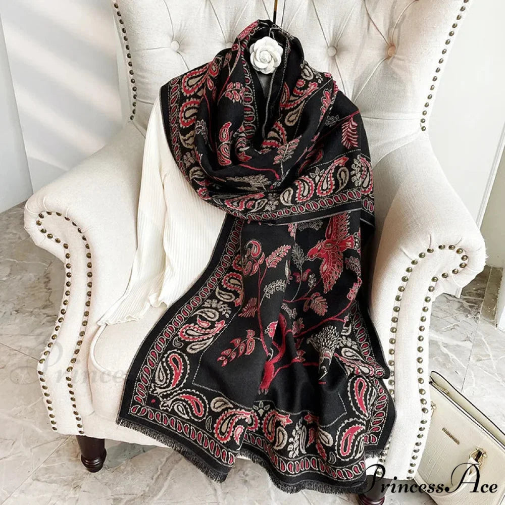 Patterned Jacquard Pashmina Scarf Color5 / 70x180CM scarf-241228