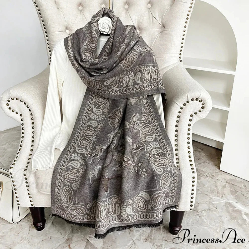 Patterned Jacquard Pashmina Scarf Color6 / 70x180CM scarf-241228