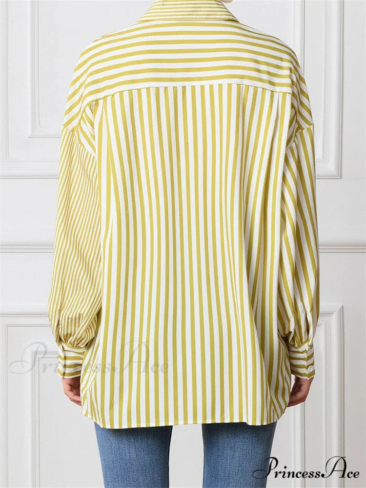 Patterned Patchwork Button-Up Shirt blouse-250223