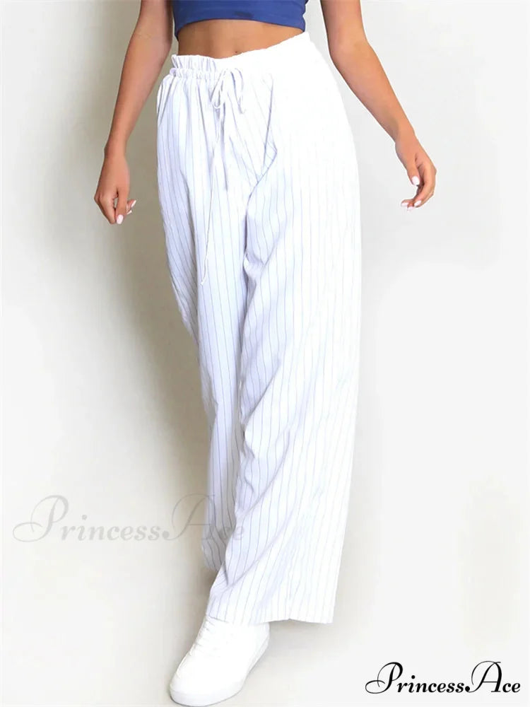 Patterned Patchwork Cinched High Rise Pant WHITE / S pant-250223