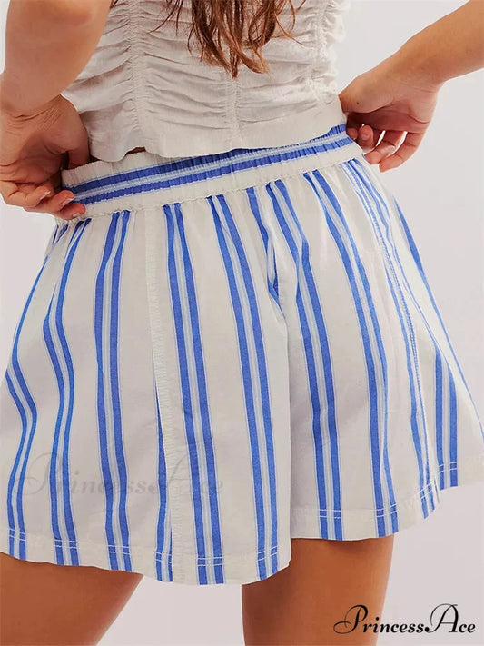 Patterned Pocket Baggy Informal Short short-250223