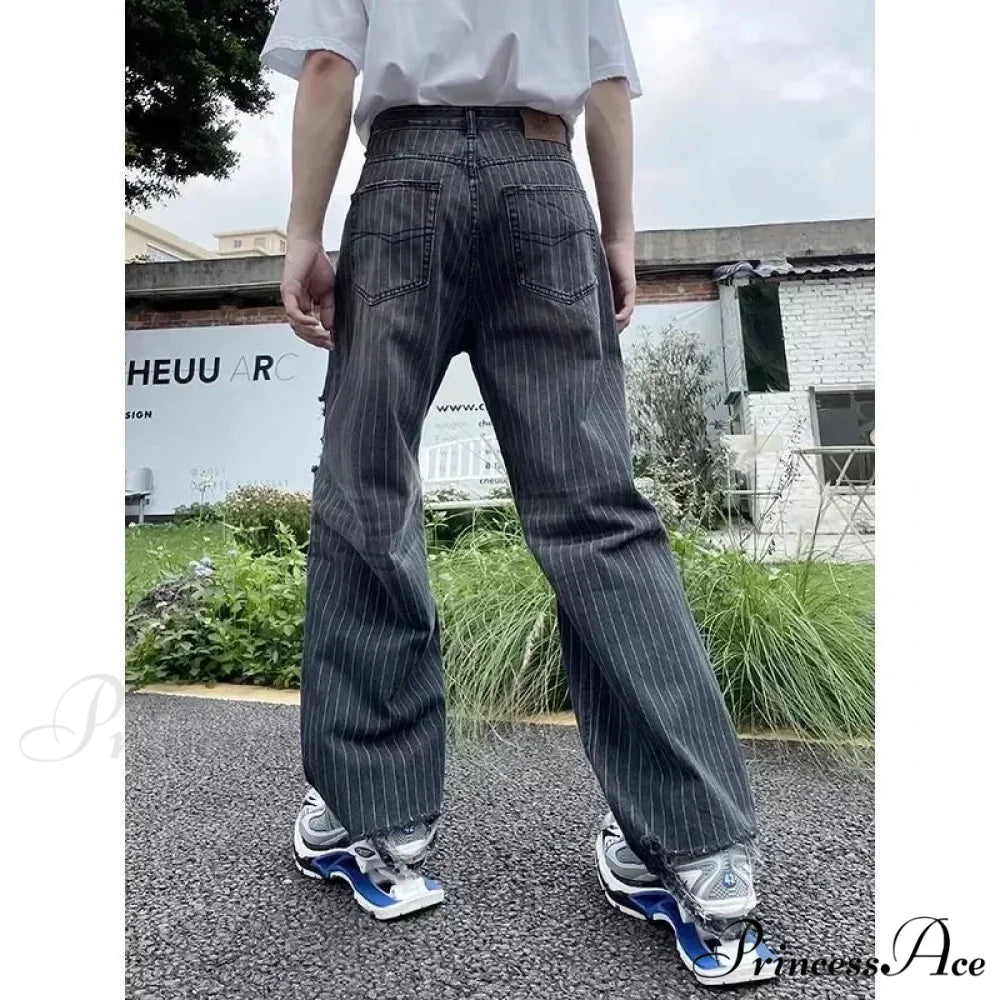 Patterned Retro Early 2000s Women Denim Trousers pants-241228