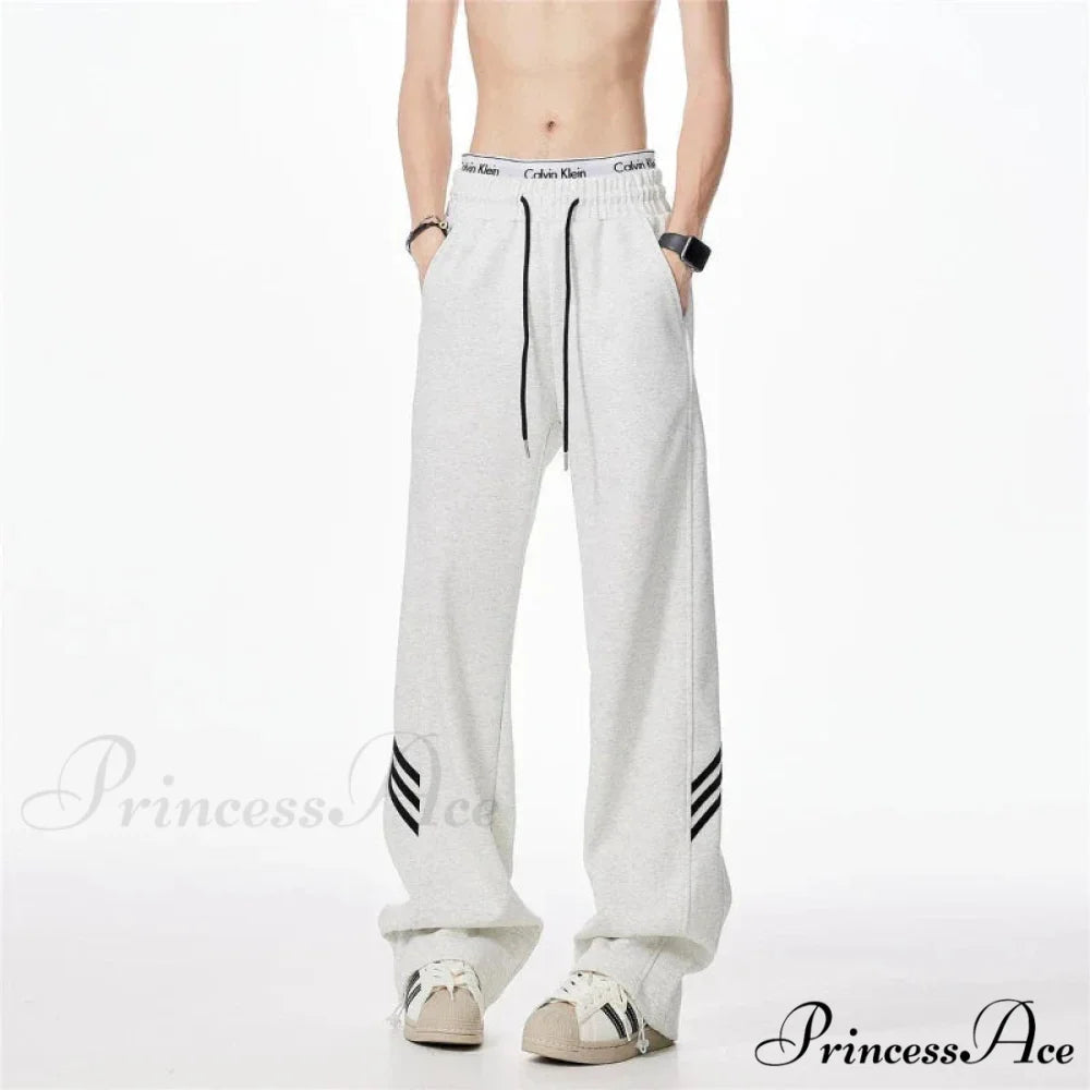 Patterned Soft Motion Baggy Trousers Dark Blue / S pants-241228