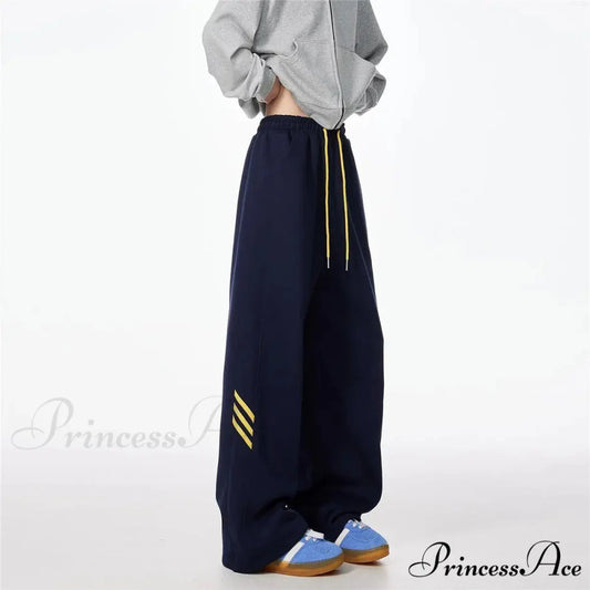 Patterned Soft Motion Baggy Trousers pants-241228