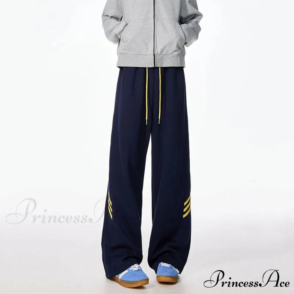 Patterned Soft Motion Baggy Trousers pants-241228