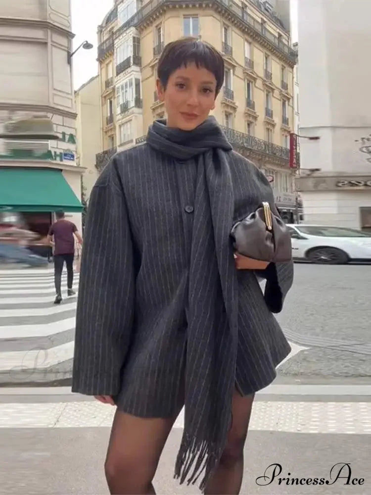 Patterned Solitary Buttoned Wool Overcoat coats-241228