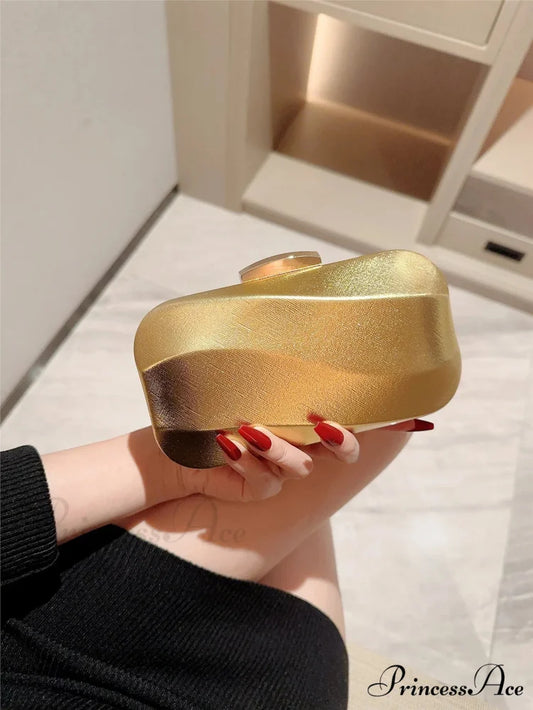 Patterned Square Box Night Wedding Clutch Bag Gold / Mini(Max Length<20cm) clutchbag-250126