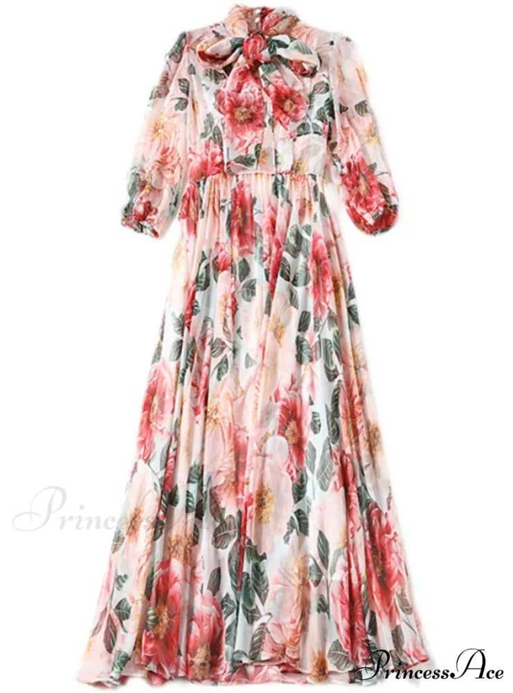 Patterned Swing Bohemian Dress