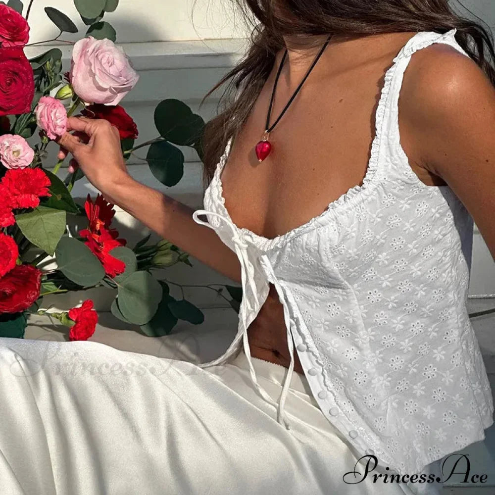 Patterned Tie Front Crop Top croptop-250223