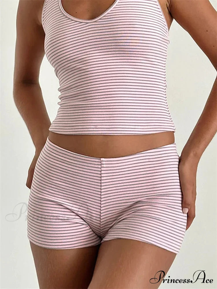 Patterned Trim Fit Relaxation Short pink / S short-250223