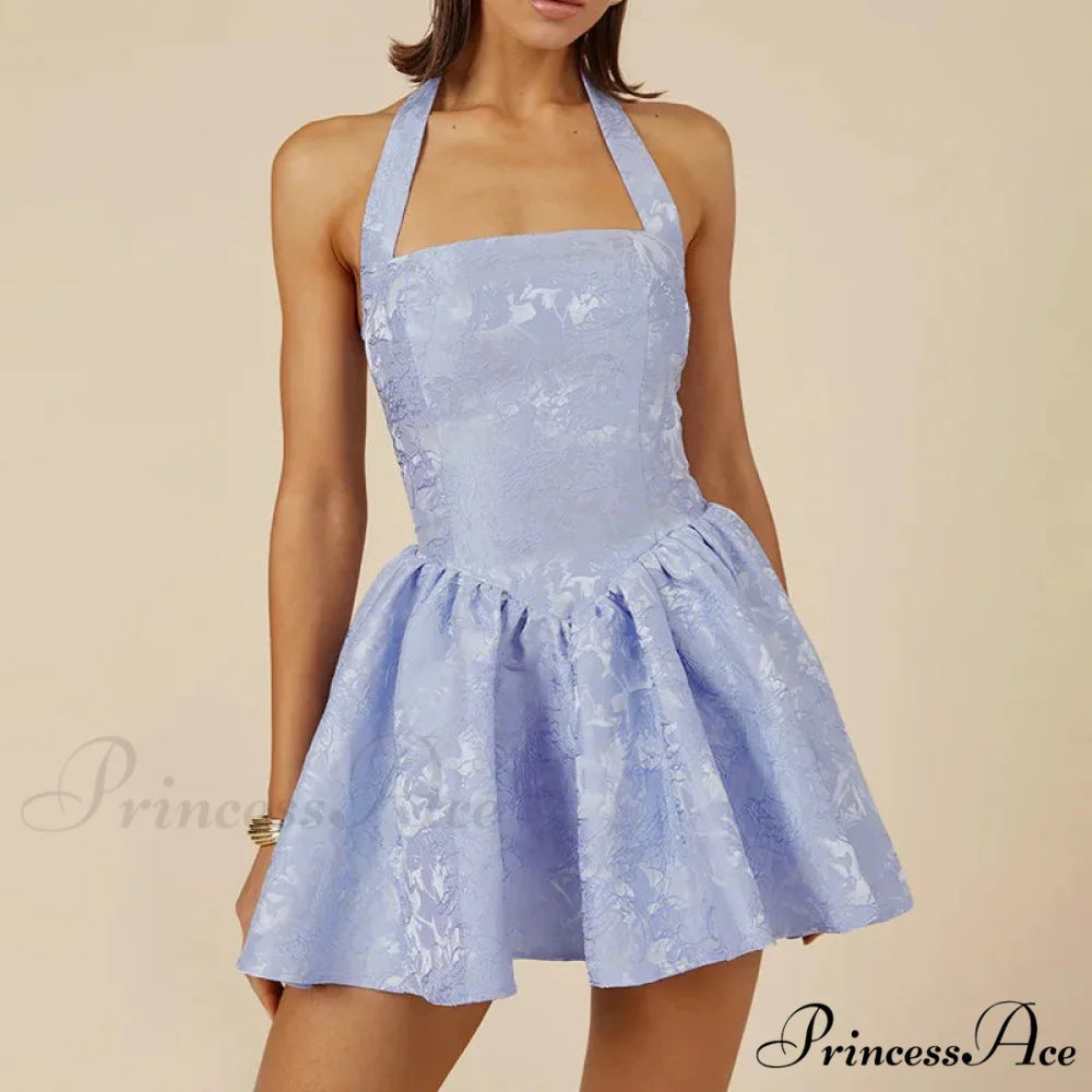 Patterned Waist Wrap A-line Holiday Dress PURPLE / S vacationdress-250223