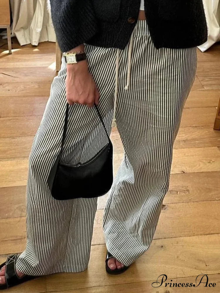 Patterned Warm Relaxed Extended Cinch Pant BLACK / S pant-250223