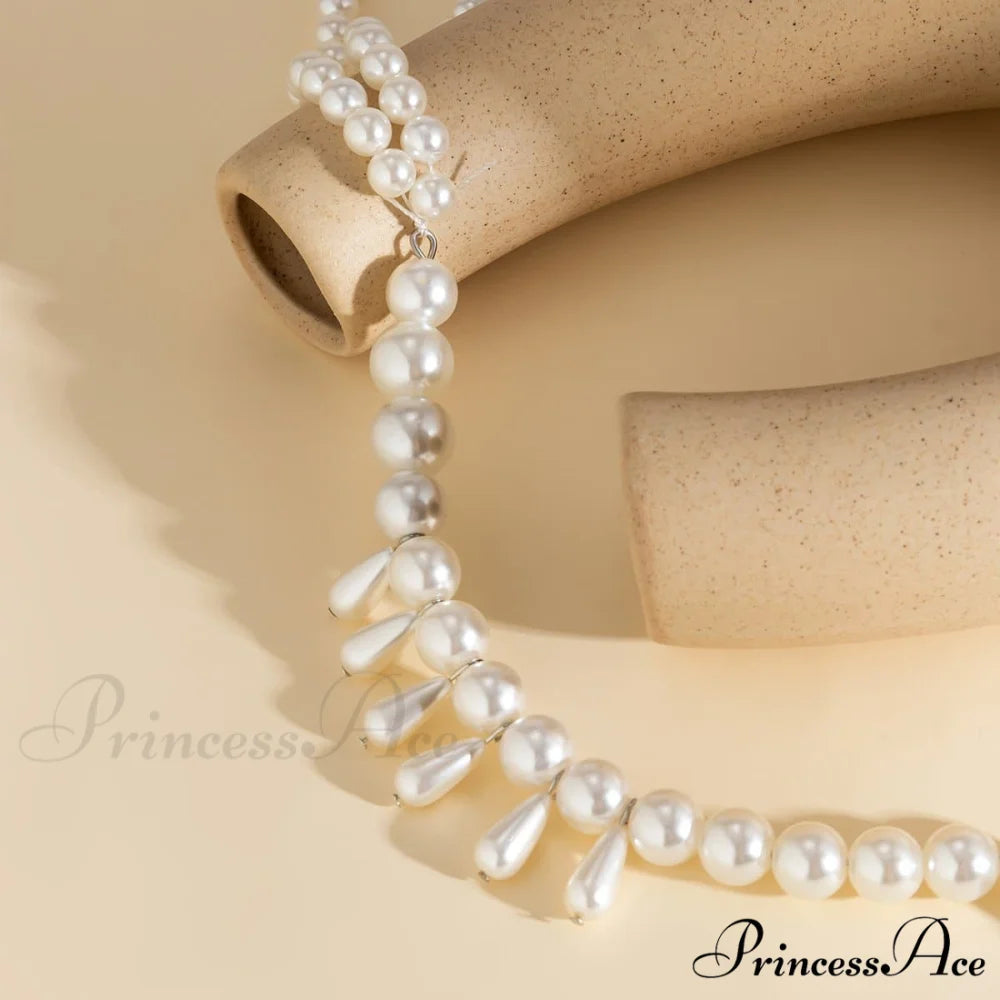 pearl beaded tassels body Faux chain