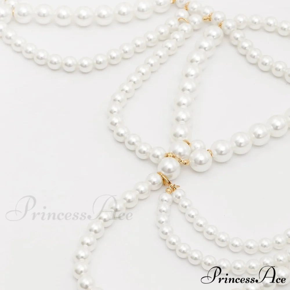 pearl body Faux with chain beads