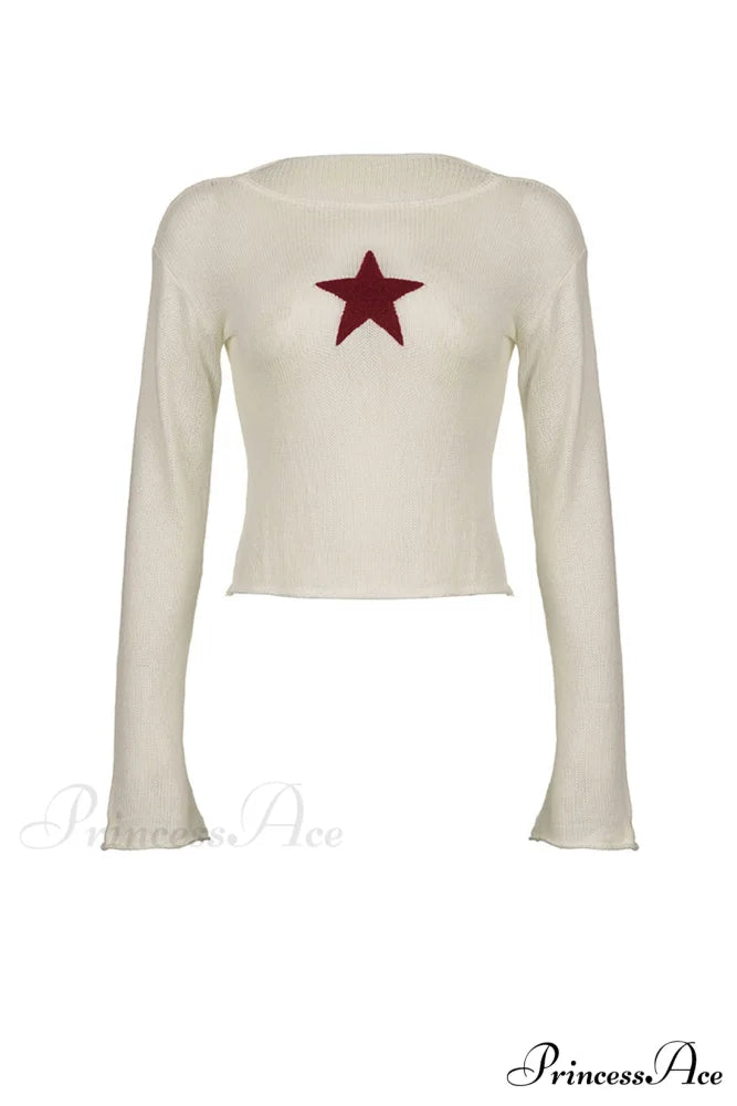 Pentagram Jacquard Crimping Jumper
