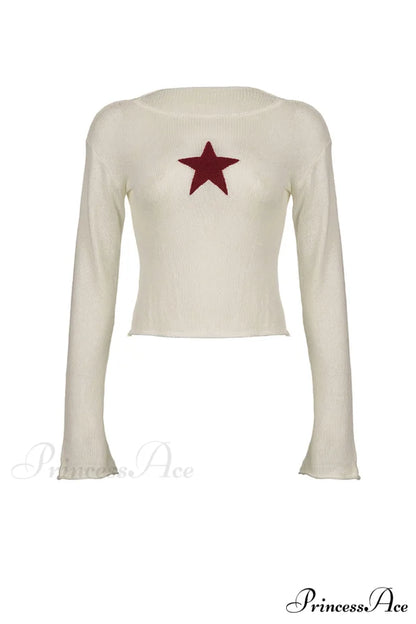 Pentagram Jacquard Crimping Jumper