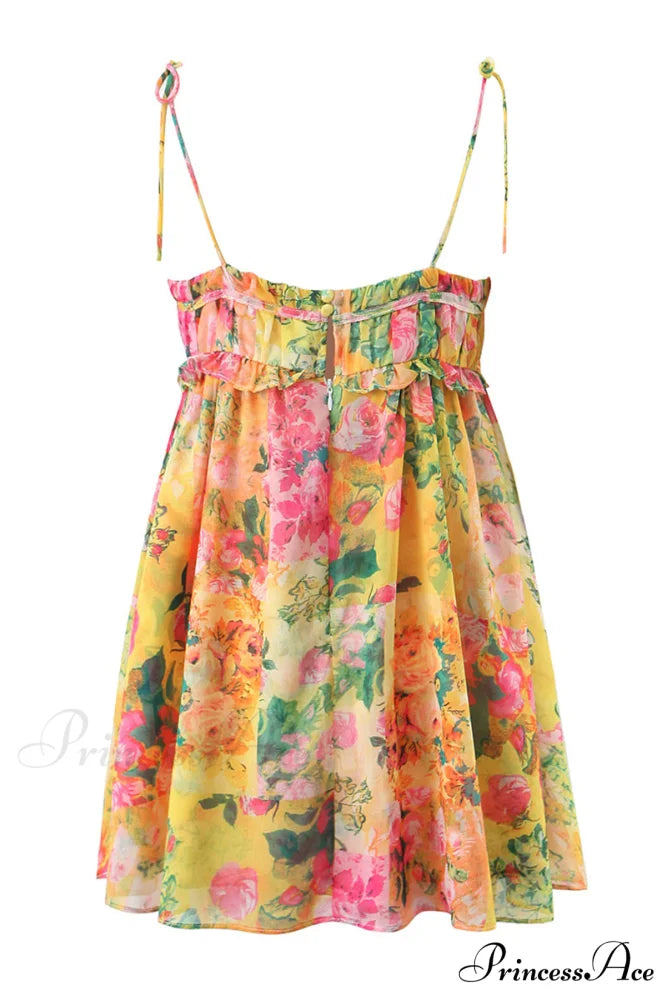 Perfect Vacay Floral Trendy Print Mini Dress