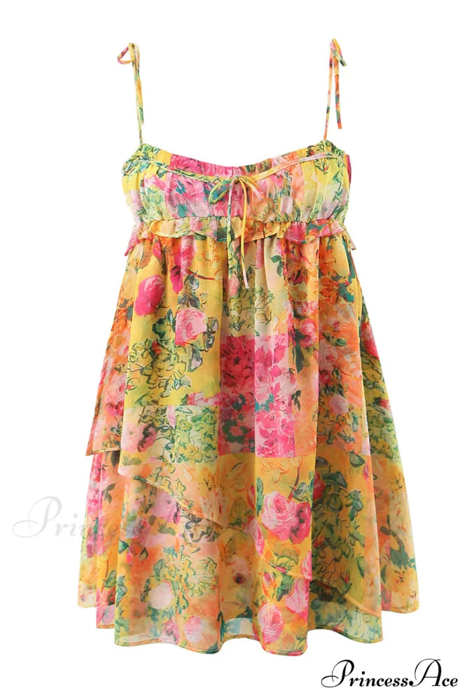 Perfect Vacay Floral Trendy Print Mini Dress