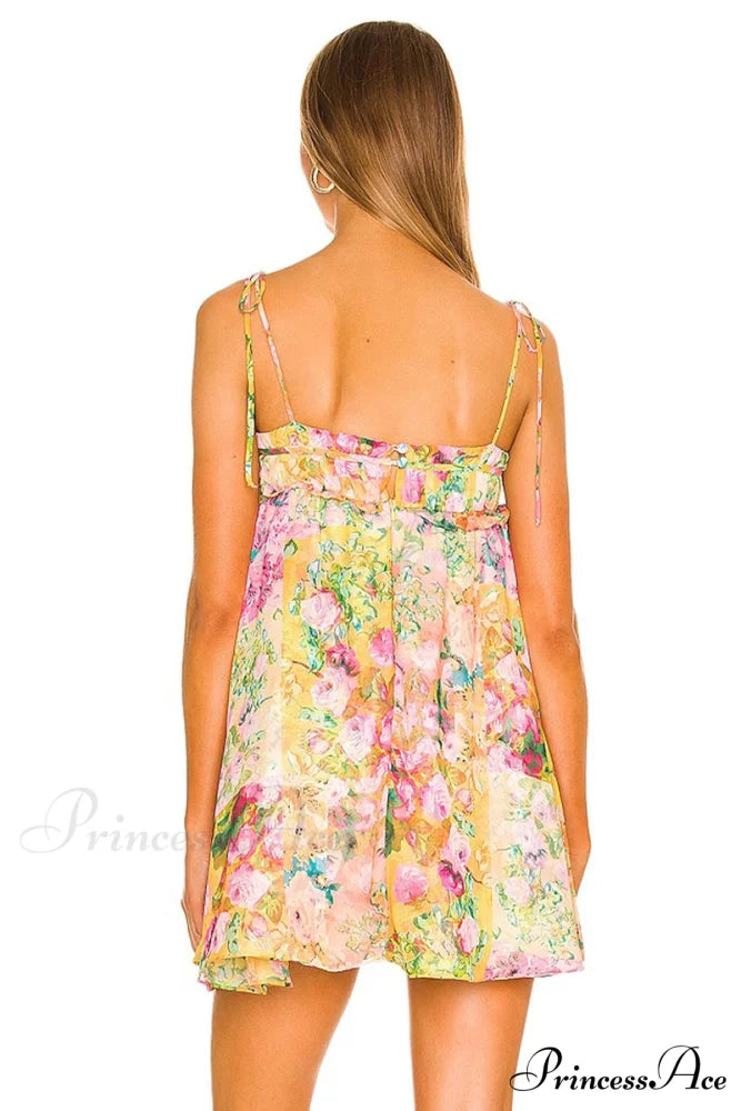 Perfect Vacay Floral Trendy Print Mini Dress