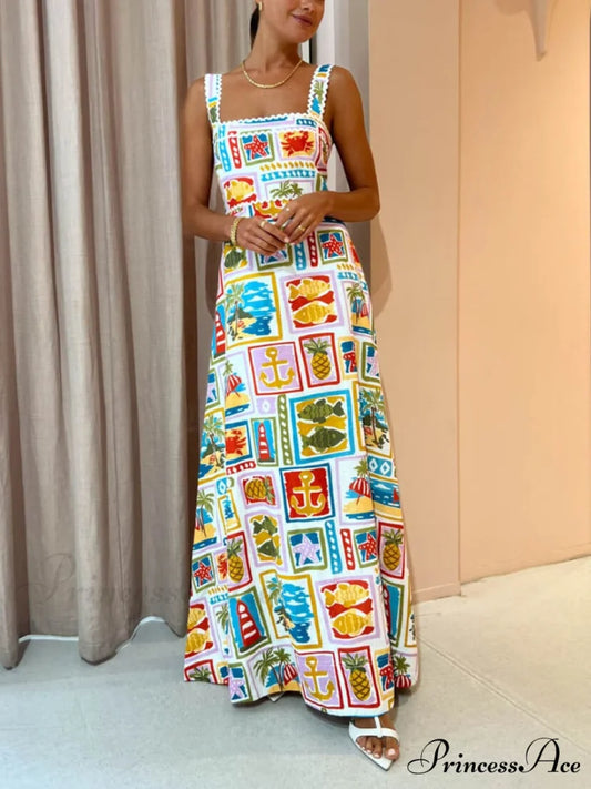 Personalized Graffiti Strap Charming Sexy Lace Midi Dress