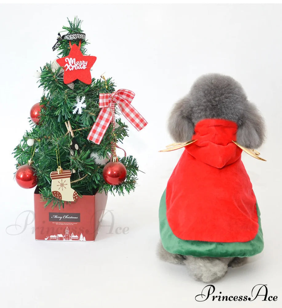 Pet Cat Dog Christmas Cloak