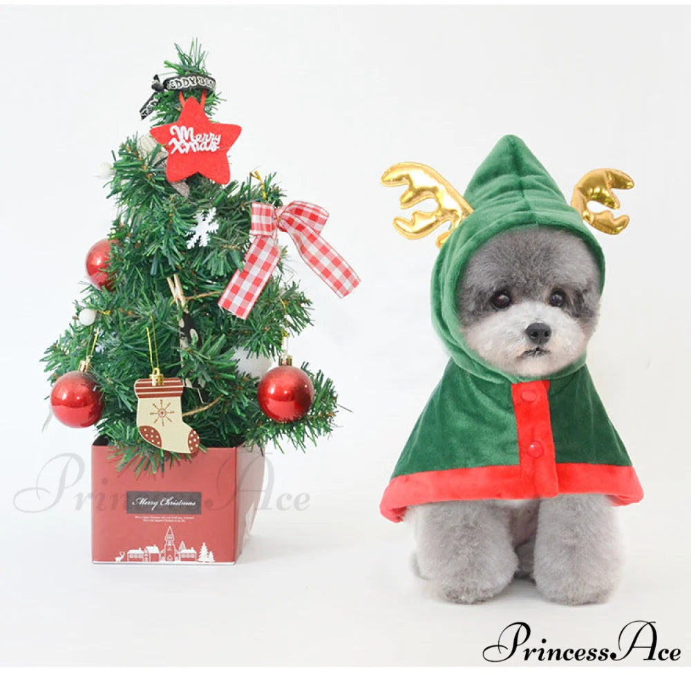 Pet Cat Dog Christmas Cloak