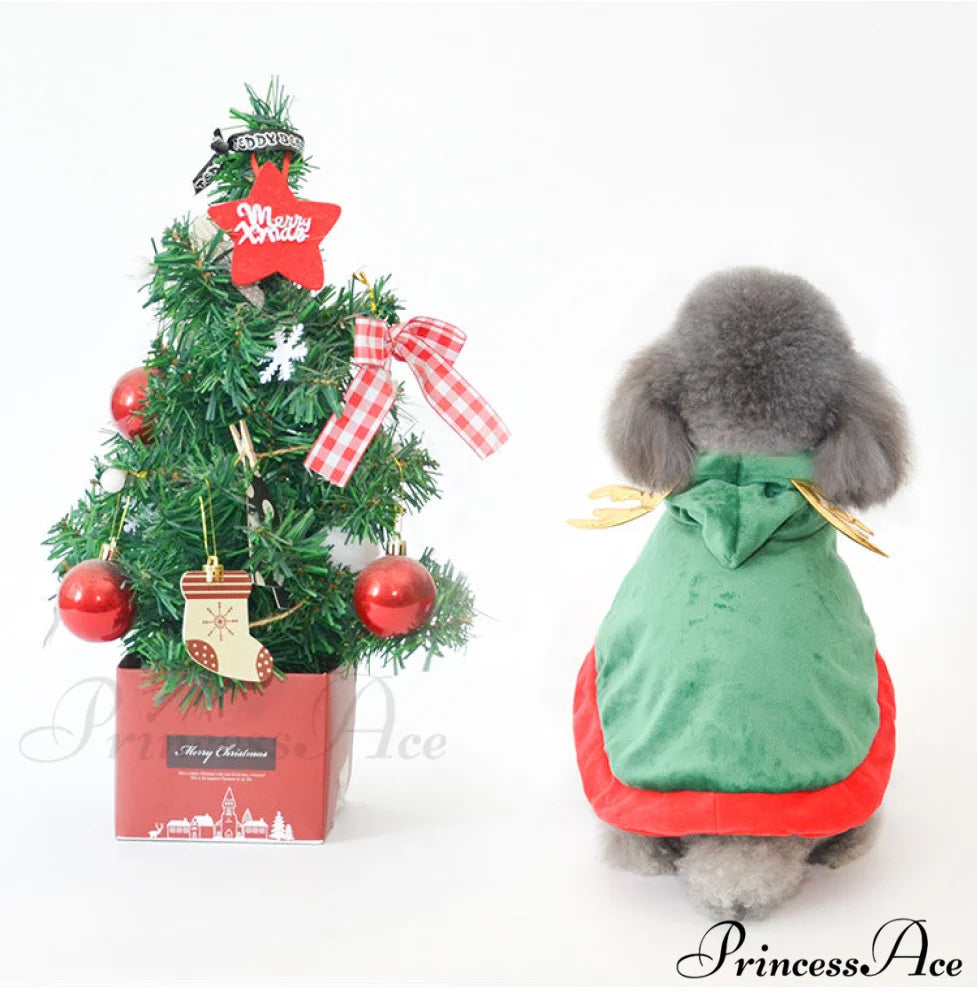 Pet Cat Dog Christmas Cloak