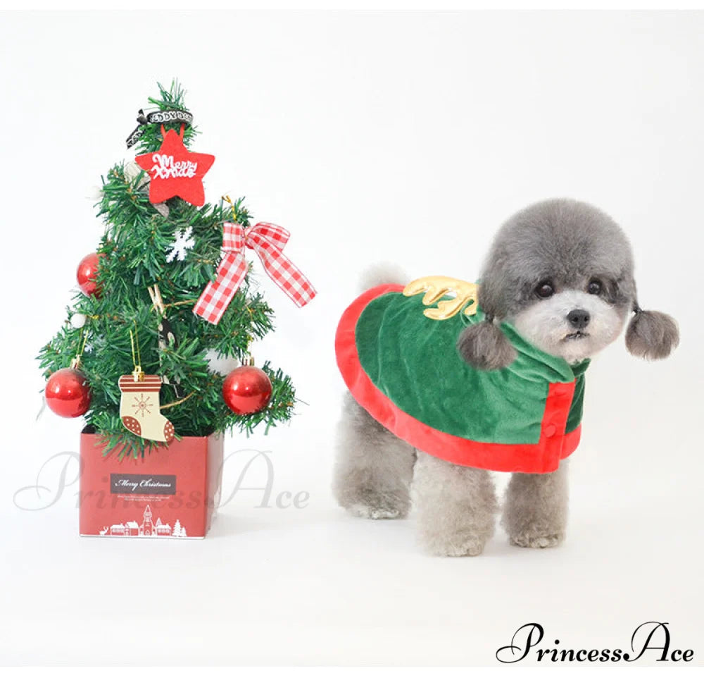 Pet Cat Dog Christmas Cloak