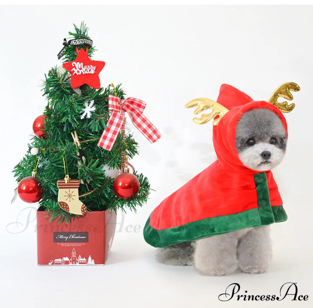 Pet Cat Dog Christmas Cloak