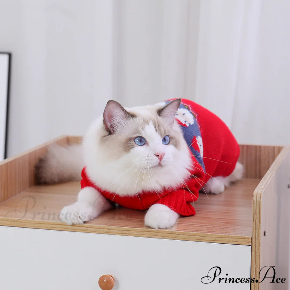 Pet Cat Winter Autumn Warm Knitted Sweater