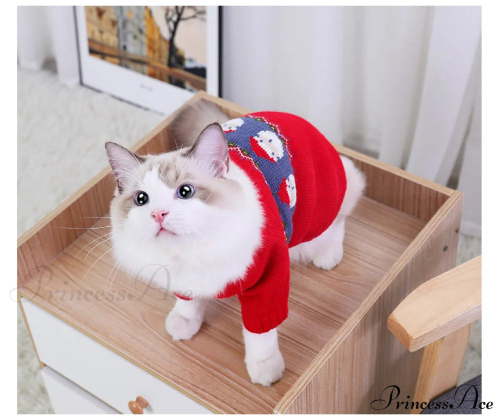 Pet Cat Winter Autumn Warm Knitted Sweater