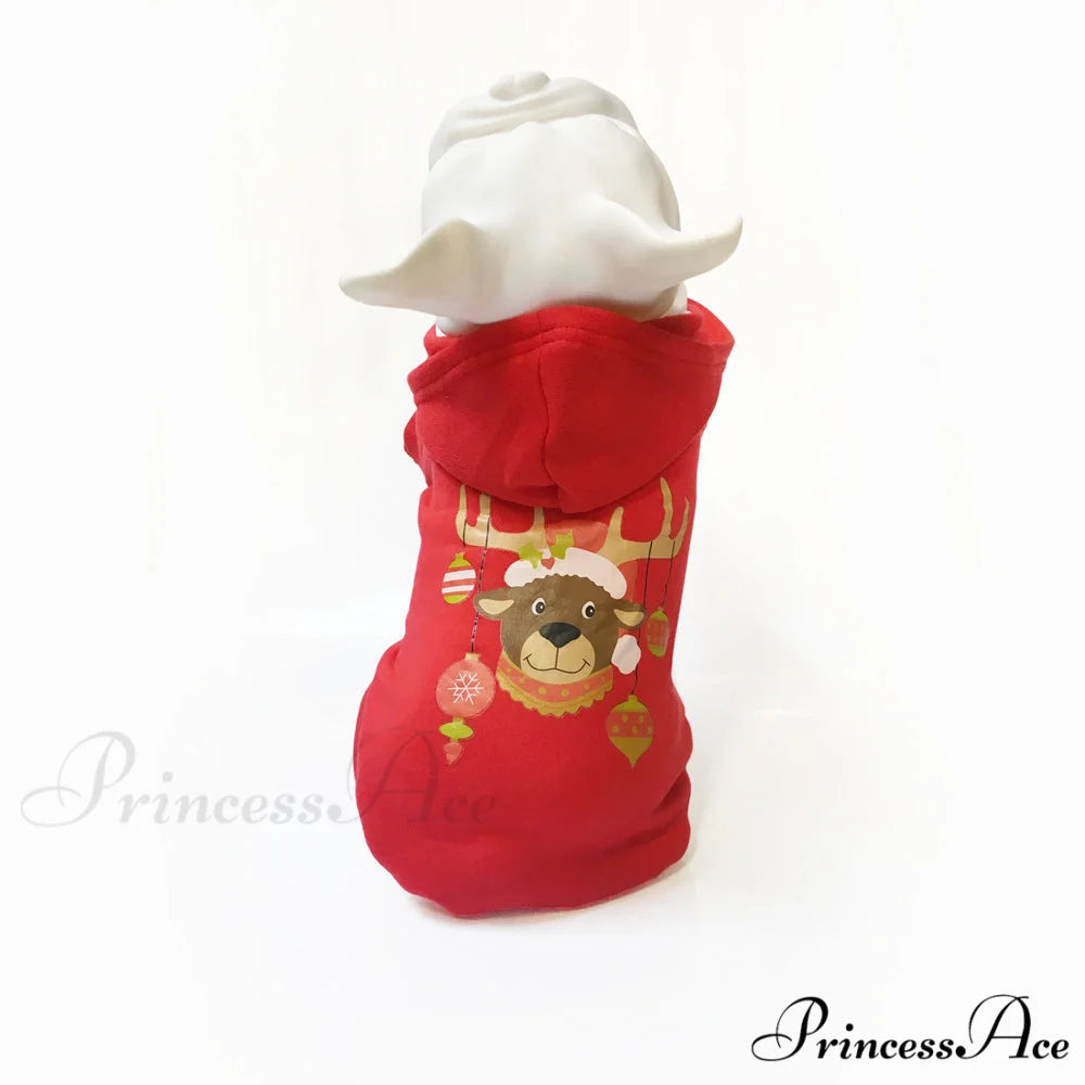 Pet Dog Christmas Festive Cotton Hoodie