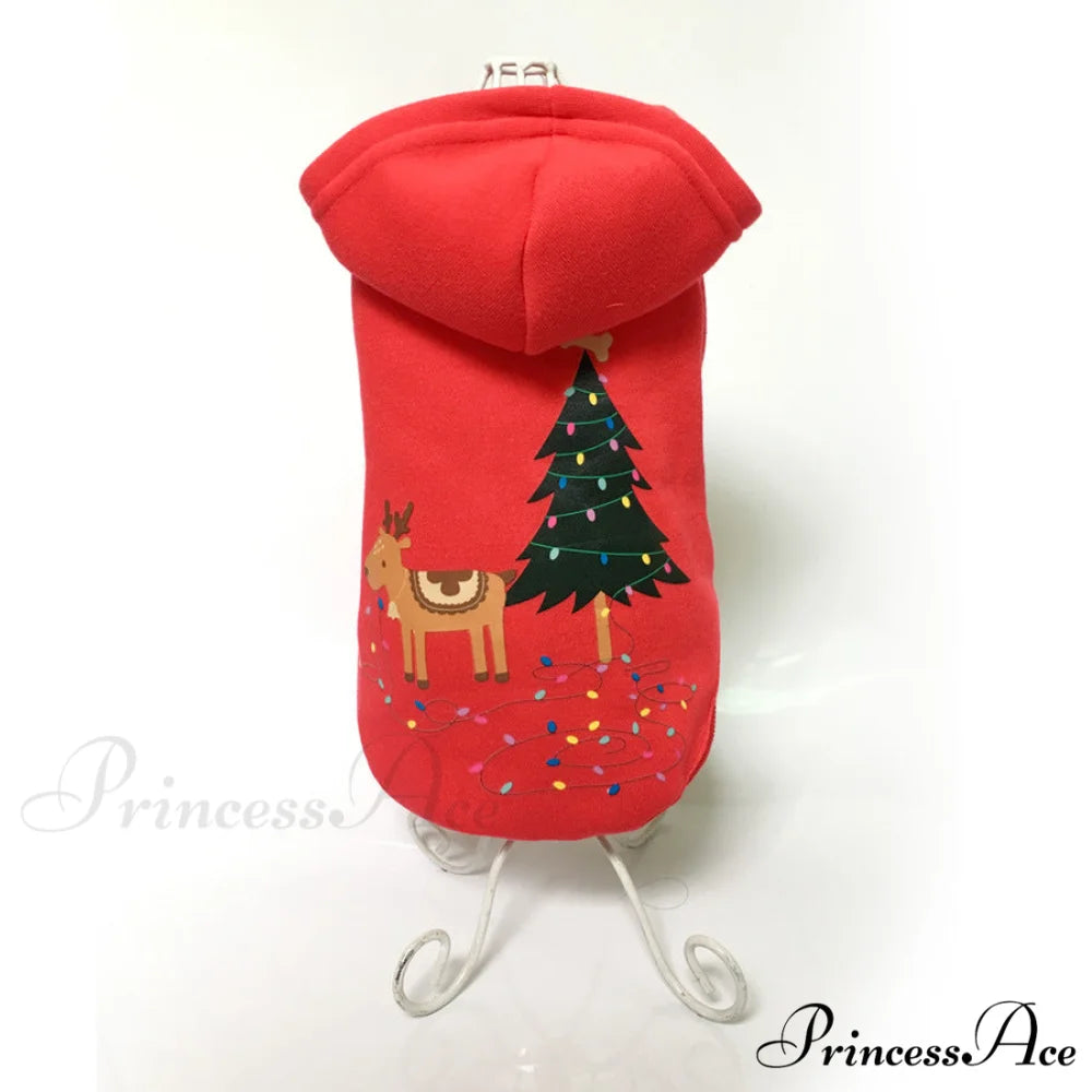 Pet Dog Christmas Festive Cotton Hoodie