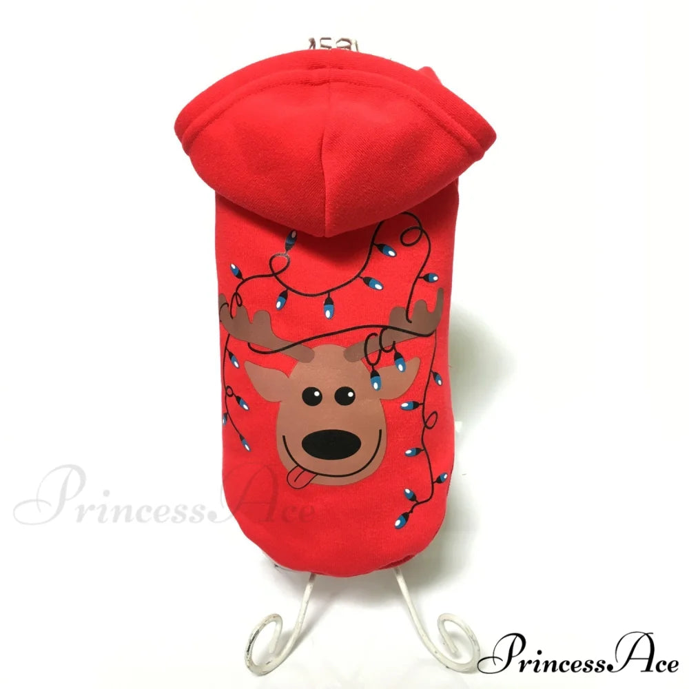 Pet Dog Christmas Festive Cotton Hoodie