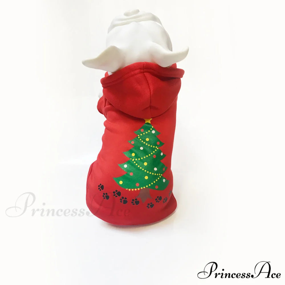 Pet Dog Christmas Festive Cotton Hoodie