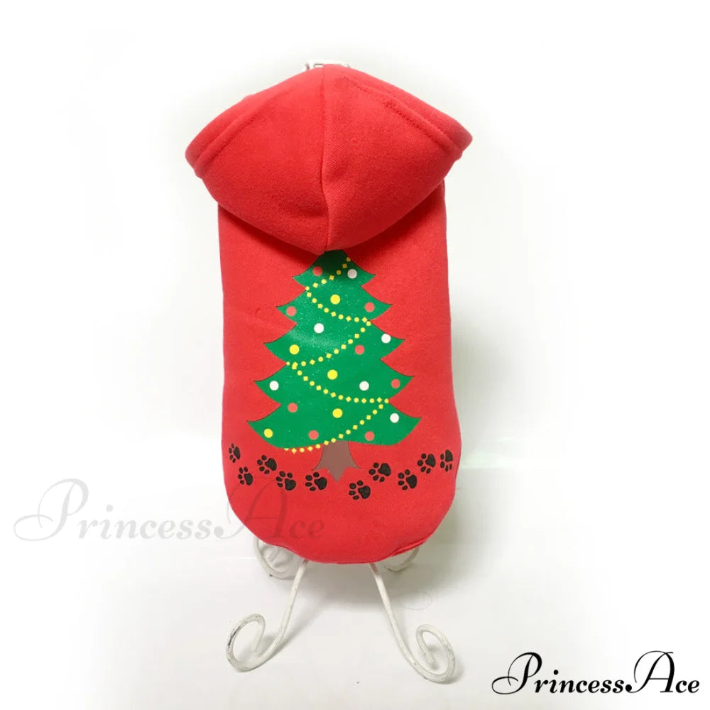 Pet Dog Christmas Festive Cotton Hoodie