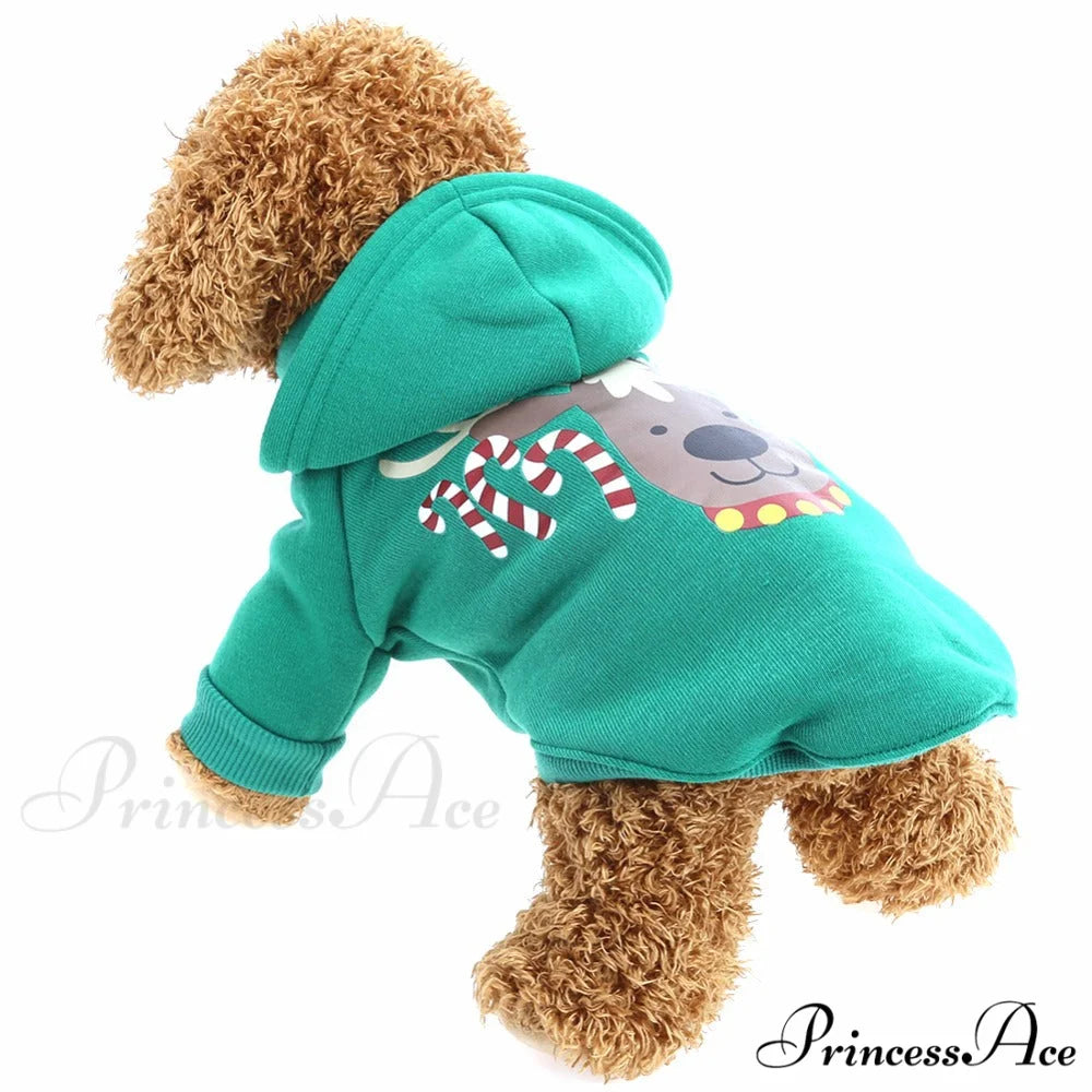 Pet Dog Christmas Festive Cotton Hoodie