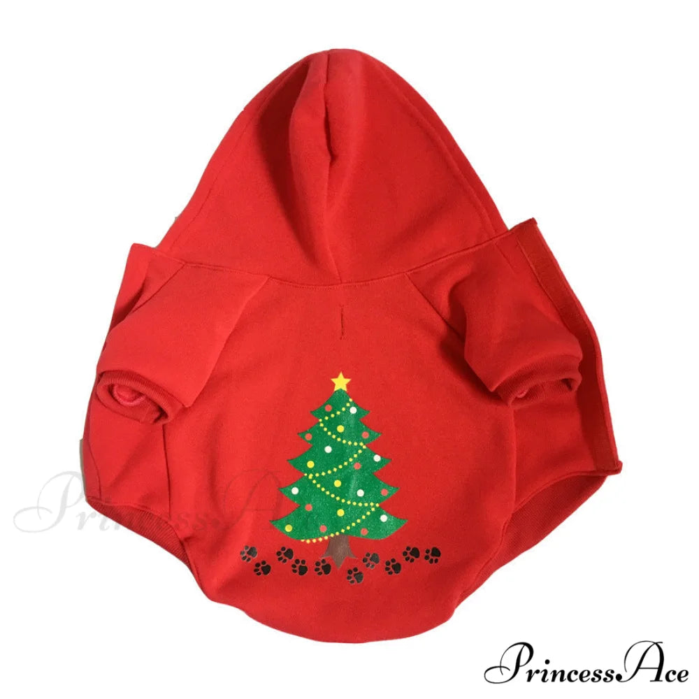 Pet Dog Christmas Festive Cotton Hoodie