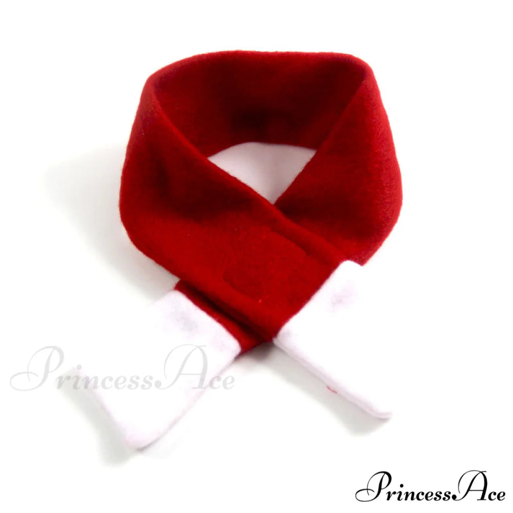 Pet Dog One-sided Velvet Scarf Hat Kit scarf / S