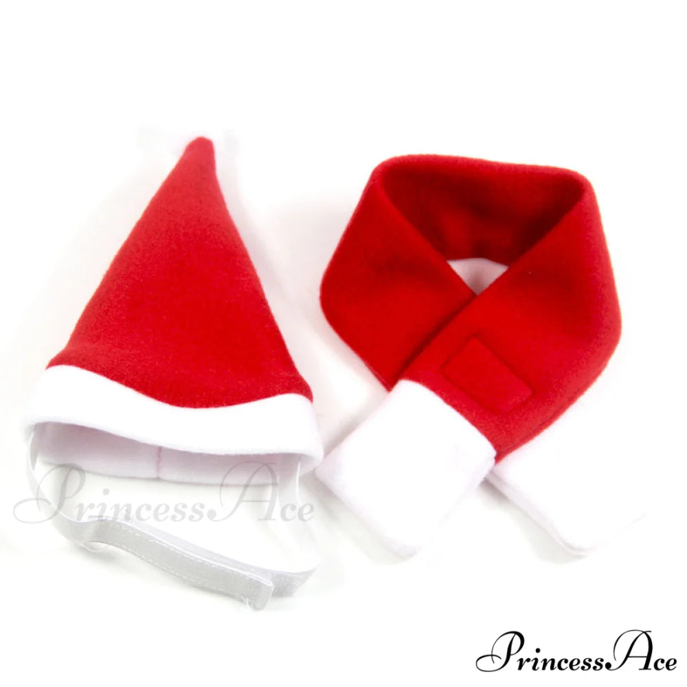 Pet Dog One-sided Velvet Scarf Hat Kit suit / S