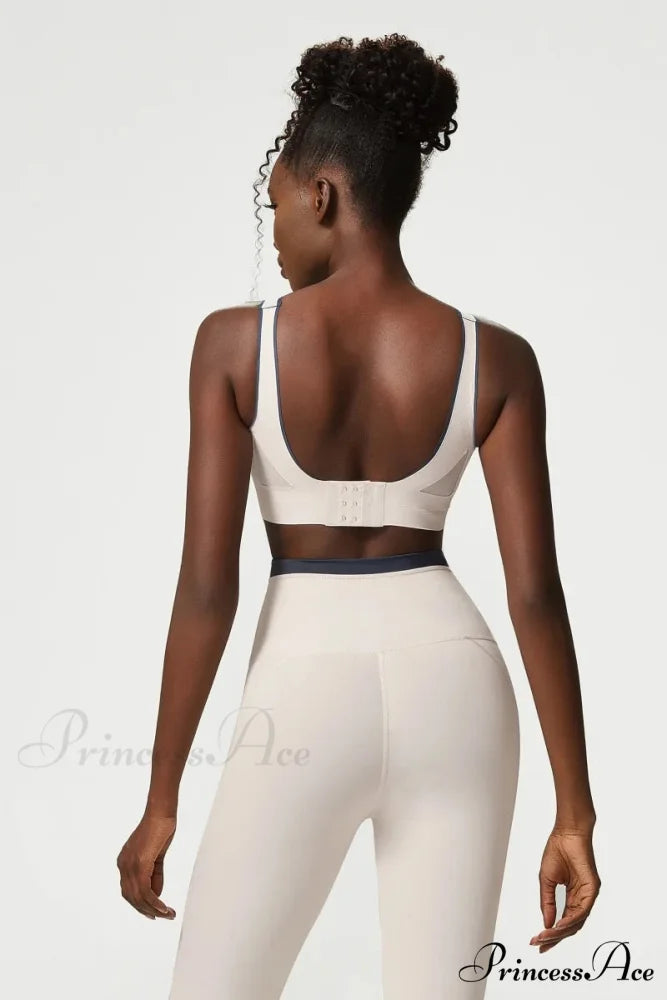 PEYTON SPORTS BRA AND Graceful LEGGINGS SET MILK WHITE Milk White / XL