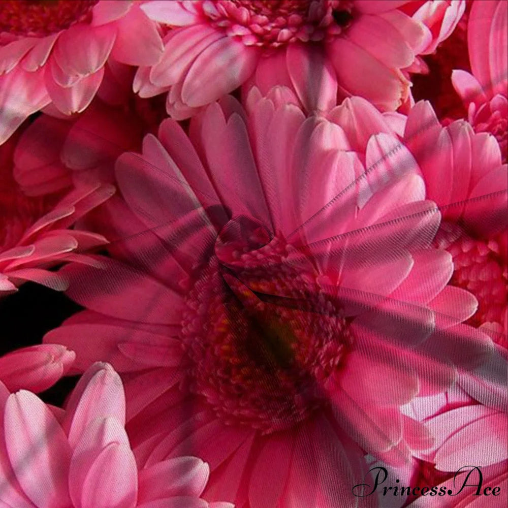 Pink Chrysanthemum Graphics 3D Printed T-shirt