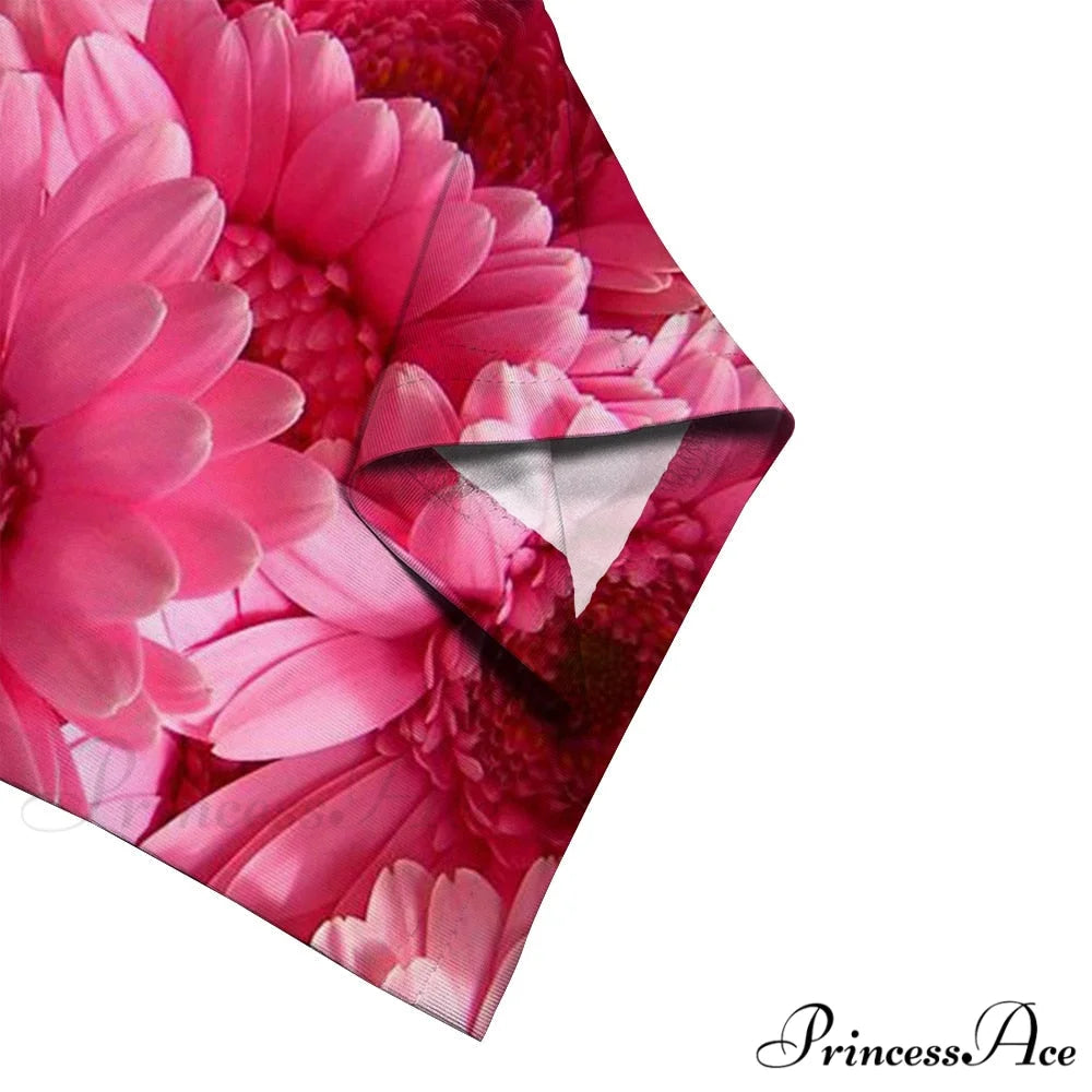 Pink Chrysanthemum Graphics 3D Printed T-shirt