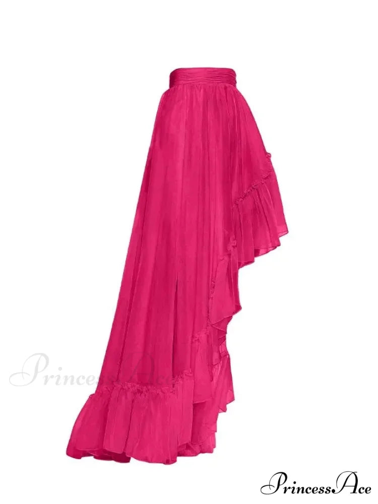 Pink Deep V Seductive Swimsuit One Piece Red / S onepiece-250223