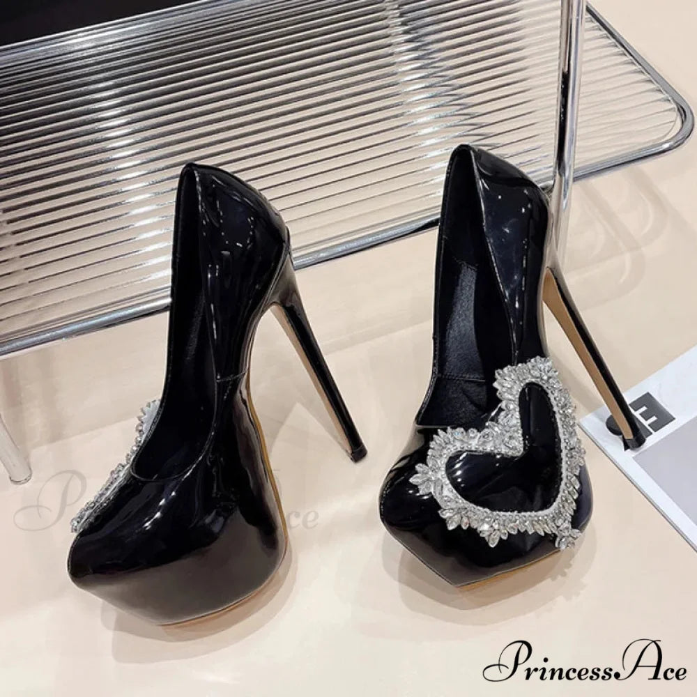 Pink High Heels Women Pumps with Crystal Platform Stiletto - Spring/Autumn Fashion - Round Toe - Wedding/Stripper Shoes