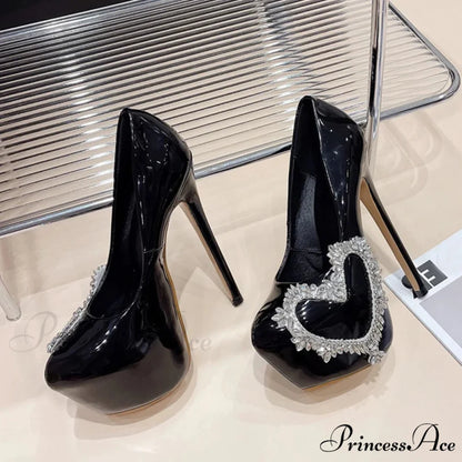 Pink High Heels Women Pumps with Crystal Platform Stiletto - Spring/Autumn Fashion - Round Toe - Wedding/Stripper Shoes