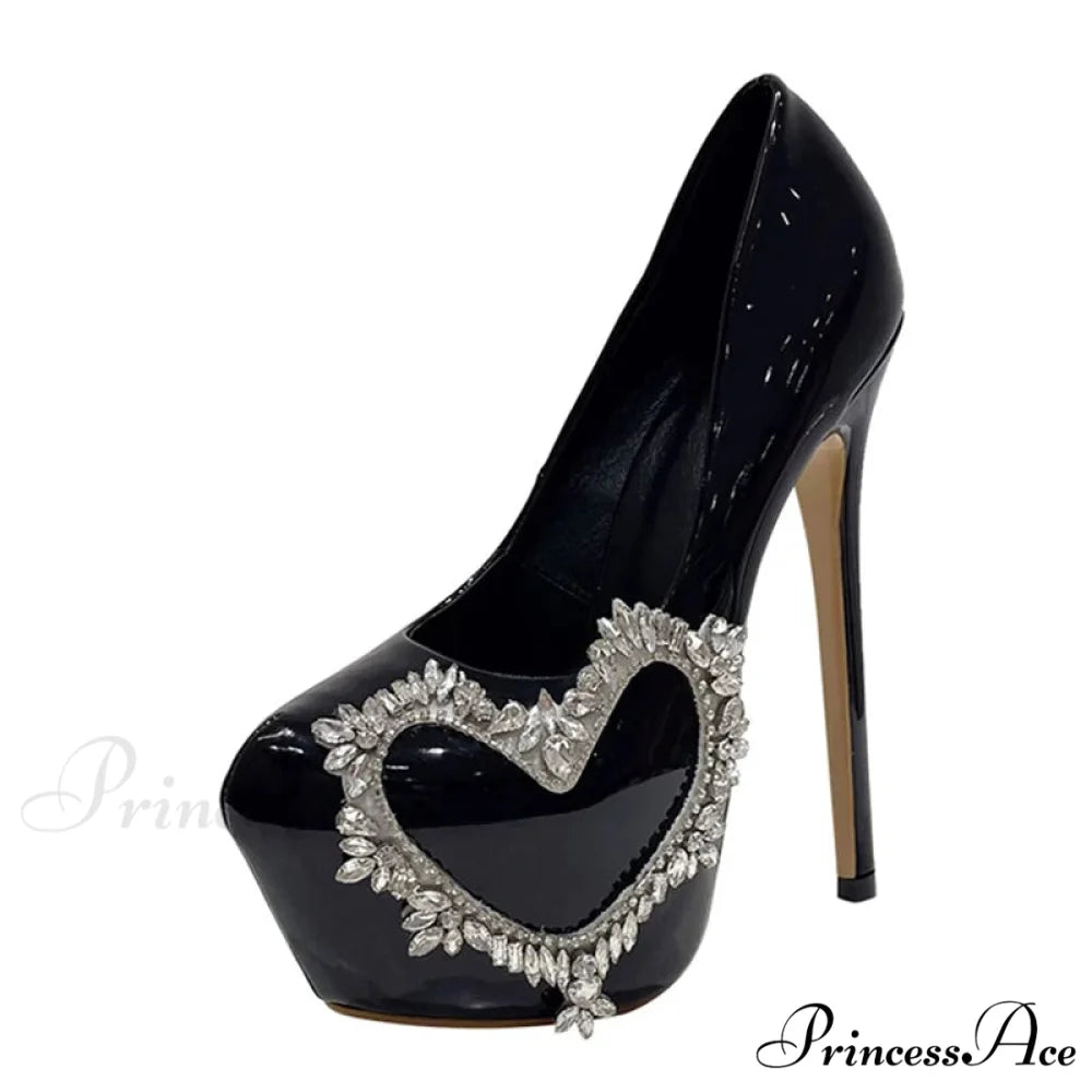 Pink High Heels Women Pumps with Crystal Platform Stiletto - Spring/Autumn Fashion - Round Toe - Wedding/Stripper Shoes